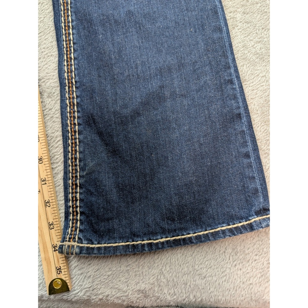 Rock Revival Womens Bootcut Jeans Blue Medium Wash Denim Embroidered Studded - Picture 3 of 16